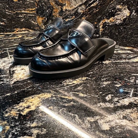 PRADA triangle loafer mules! - Picture 9 of 16